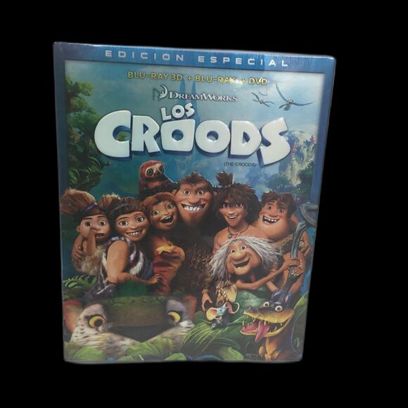 Los Croods (The Croods) Blu-ray 3D + Blu-ray + DVD 3-Disc Set - Picture 1 of 2